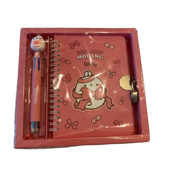 Source Unknown Other - Cute Korean Animal Design Molang Secret Diary Set. Gift. Gifts. Kidcore. Party.